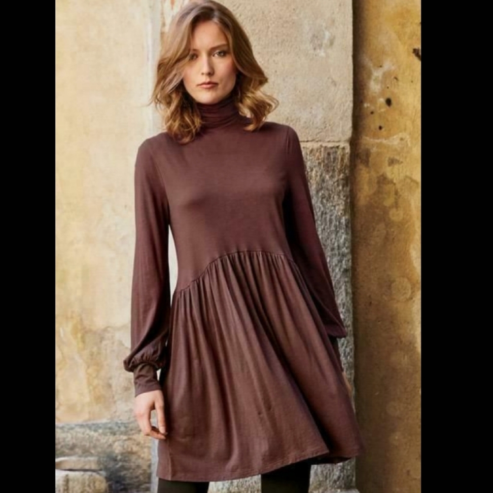 NWT Peruvian Connection Rum Raisin Nicole Tunicโ Dress Size Large
